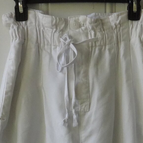 Free People size XS white paper bag waist jeans chino style, side & back pockets - Picture 12 of 12